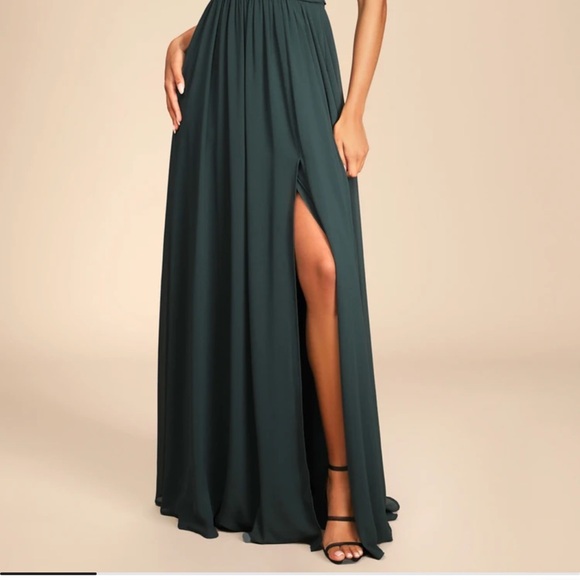 Size Large Emerald Green Maxi Dress - Picture 5 of 7